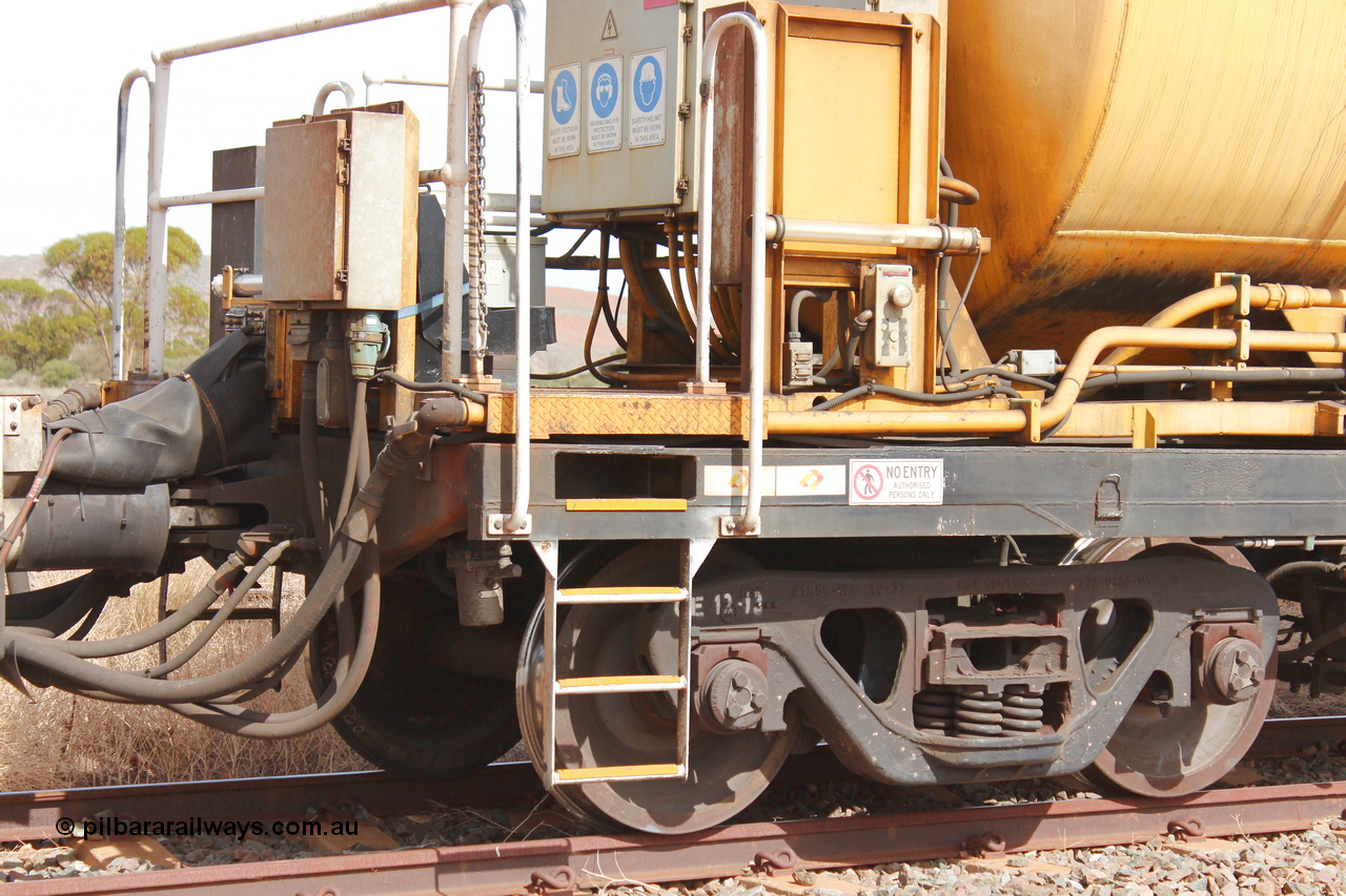 160409 IMG 7084
Parkeston, Aurizon rail grinder MMY type MMY 034, built in the USA by Loram as RG331 ~2004, imported into Australia by Queensland Rail, now Aurizon, in April 2009, detail picture. Peter Donaghy image.
Keywords: Peter-D-Image;MMY-type;MMY034;Loram-USA;RG331;rail-grinder;detail-image;