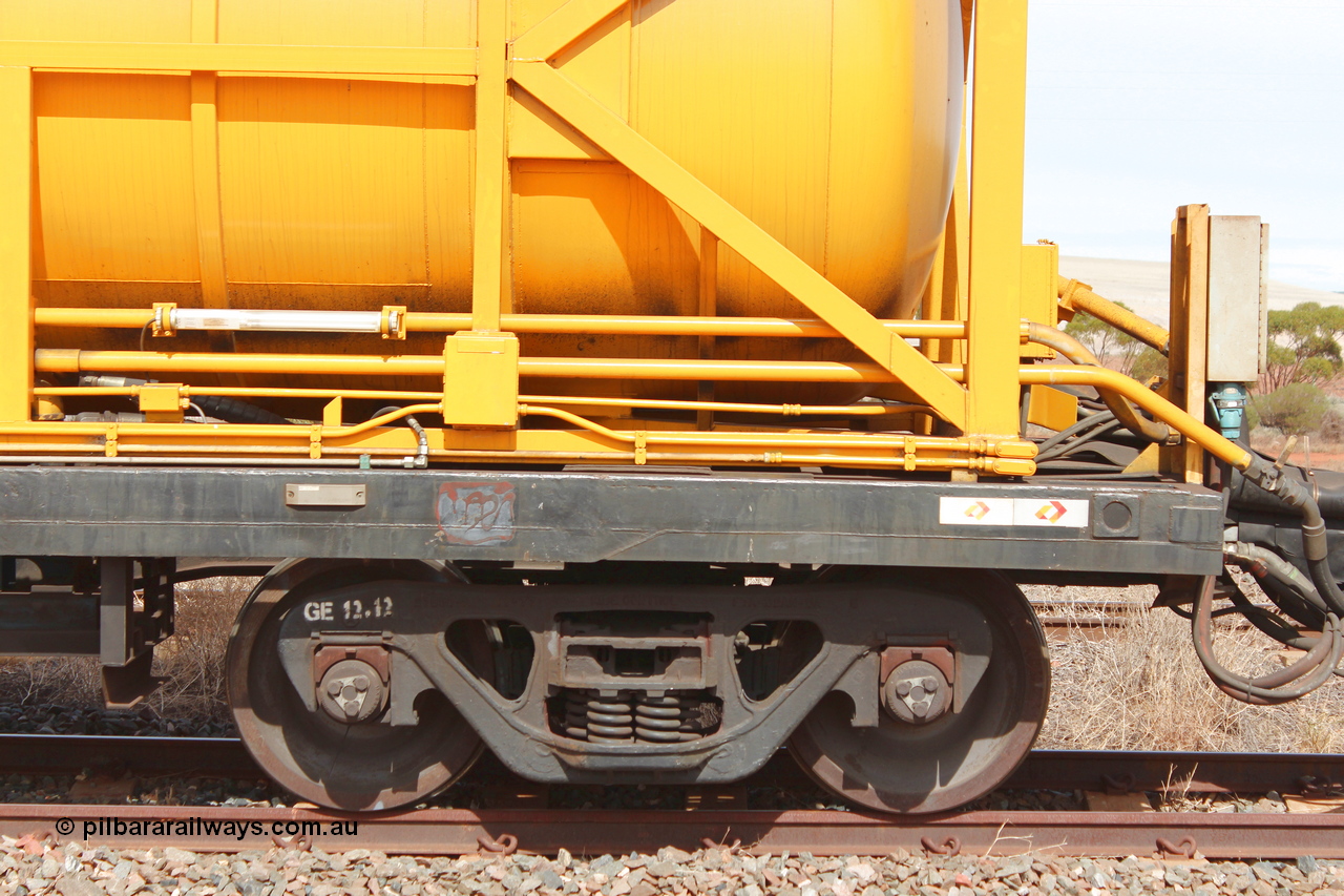 160409 IMG 7088
Parkeston, Aurizon rail grinder MMY type MMY 034, built in the USA by Loram as RG331 ~2004, imported into Australia by Queensland Rail, now Aurizon, in April 2009, detail picture. Peter Donaghy image.
Keywords: Peter-D-Image;MMY-type;MMY034;Loram-USA;RG331;rail-grinder;detail-image;