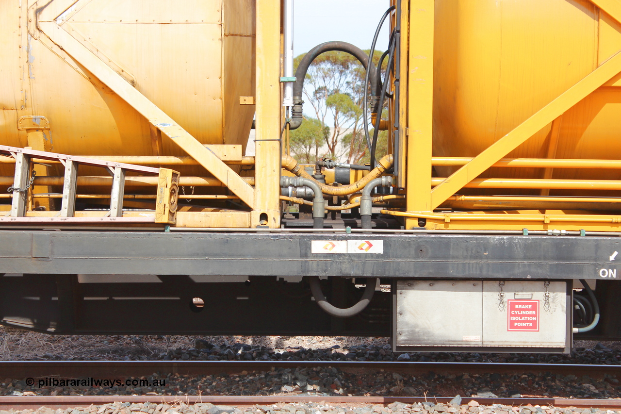 160409 IMG 7092
Parkeston, Aurizon rail grinder MMY type MMY 034, built in the USA by Loram as RG331 ~2004, imported into Australia by Queensland Rail, now Aurizon, in April 2009, detail picture. Peter Donaghy image.
Keywords: Peter-D-Image;MMY-type;MMY034;Loram-USA;RG331;rail-grinder;detail-image;