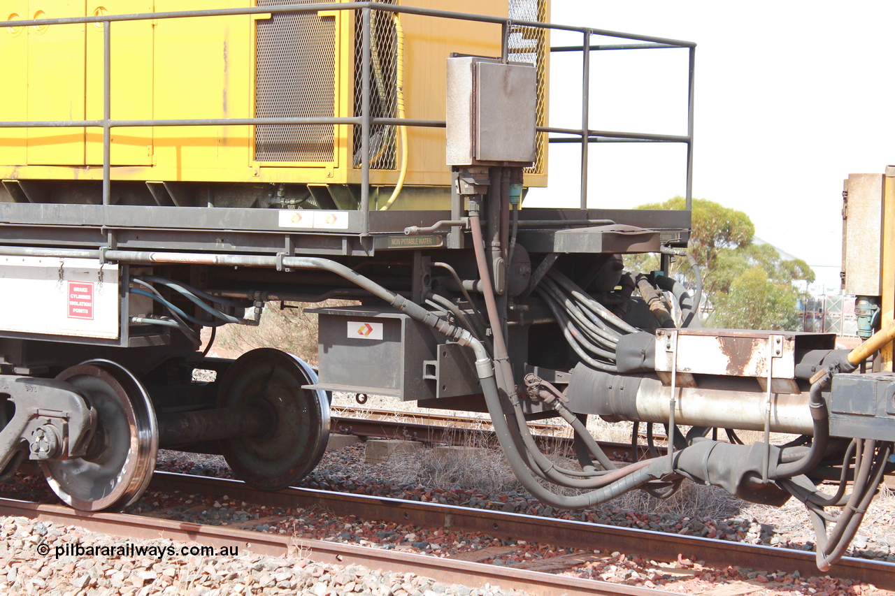 160409 IMG 7101
Parkeston, Aurizon rail grinder MMY type MMY 034, built in the USA by Loram as RG331 ~2004, imported into Australia by Queensland Rail, now Aurizon, in April 2009, detail picture. Peter Donaghy image.
Keywords: Peter-D-Image;MMY-type;MMY034;Loram-USA;RG331;rail-grinder;detail-image;