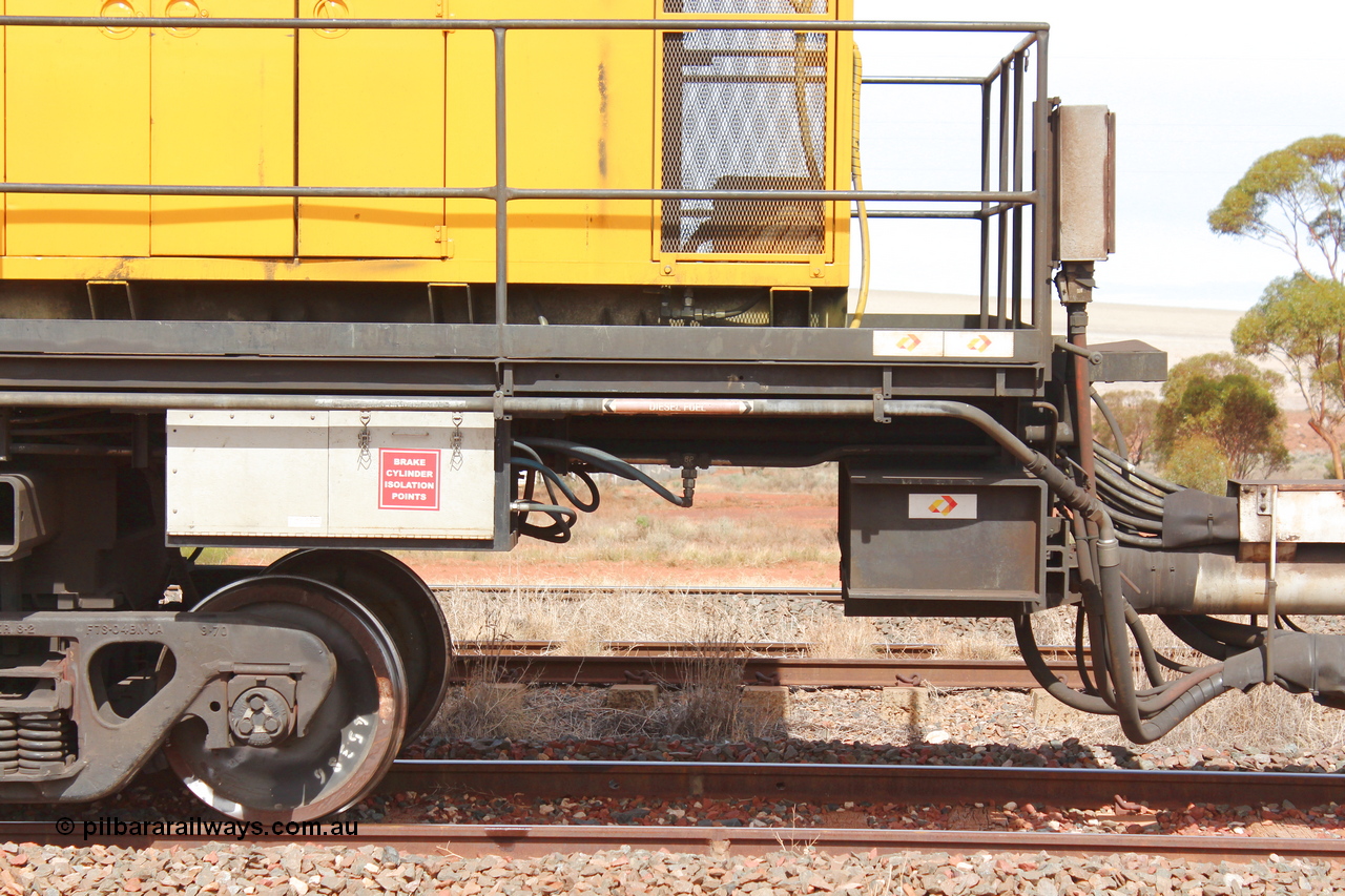 160409 IMG 7103
Parkeston, Aurizon rail grinder MMY type MMY 034, built in the USA by Loram as RG331 ~2004, imported into Australia by Queensland Rail, now Aurizon, in April 2009, detail picture. Peter Donaghy image.
Keywords: Peter-D-Image;MMY-type;MMY034;Loram-USA;RG331;rail-grinder;detail-image;