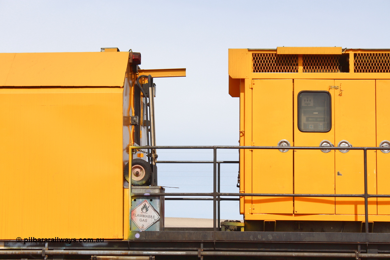 160409 IMG 7108
Parkeston, Aurizon rail grinder MMY type MMY 034, built in the USA by Loram as RG331 ~2004, imported into Australia by Queensland Rail, now Aurizon, in April 2009, detail picture. Peter Donaghy image.
Keywords: Peter-D-Image;MMY-type;MMY034;Loram-USA;RG331;rail-grinder;detail-image;