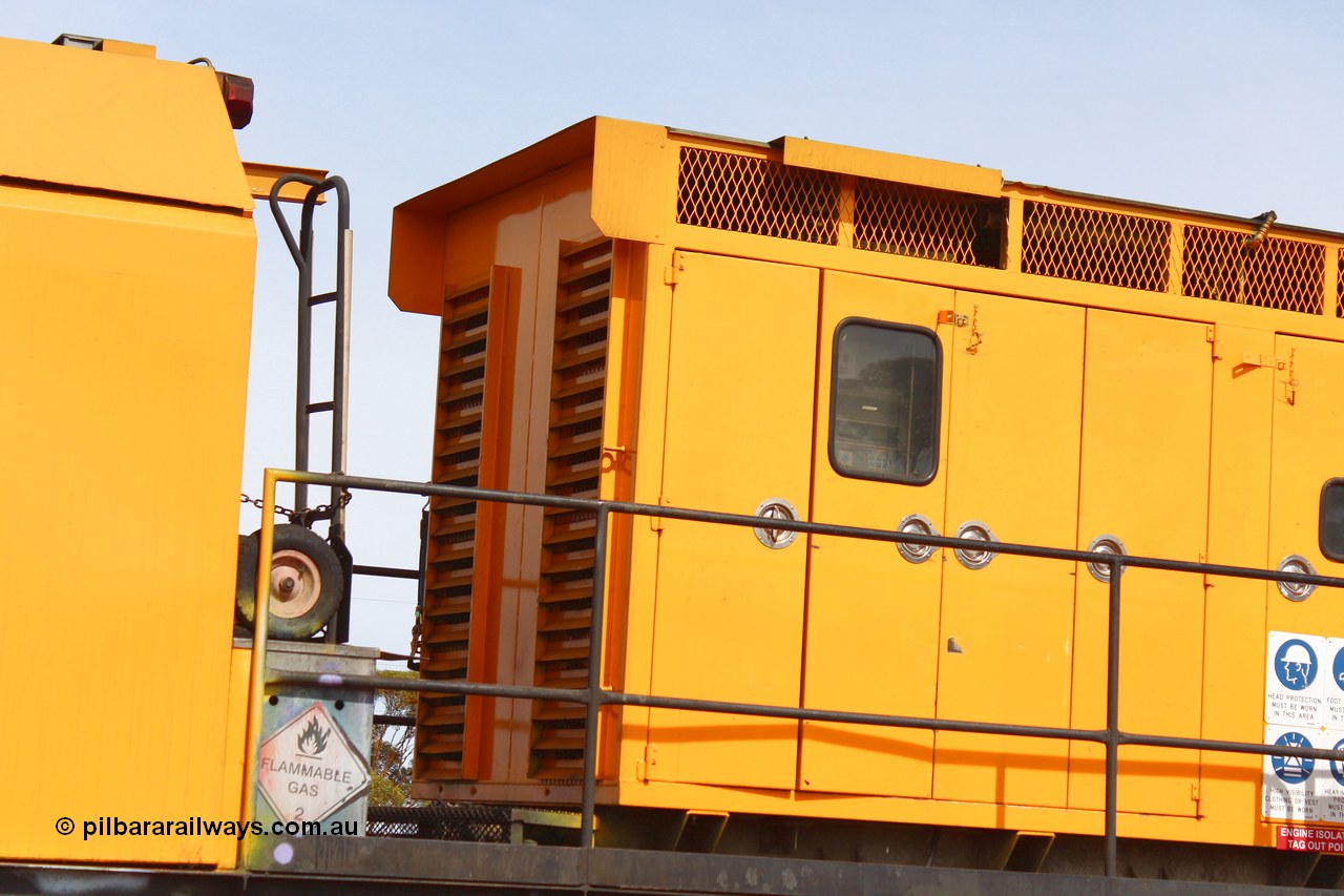 160409 IMG 7110
Parkeston, Aurizon rail grinder MMY type MMY 034, built in the USA by Loram as RG331 ~2004, imported into Australia by Queensland Rail, now Aurizon, in April 2009, detail picture. Peter Donaghy image.
Keywords: Peter-D-Image;MMY-type;MMY034;Loram-USA;RG331;rail-grinder;detail-image;