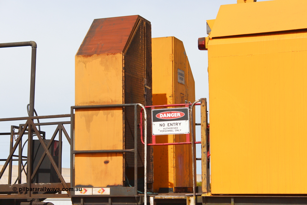 160409 IMG 7119
Parkeston, Aurizon rail grinder MMY type MMY 034, built in the USA by Loram as RG331 ~2004, imported into Australia by Queensland Rail, now Aurizon, in April 2009, detail picture. Peter Donaghy image.
Keywords: Peter-D-Image;MMY-type;MMY034;Loram-USA;RG331;rail-grinder;detail-image;