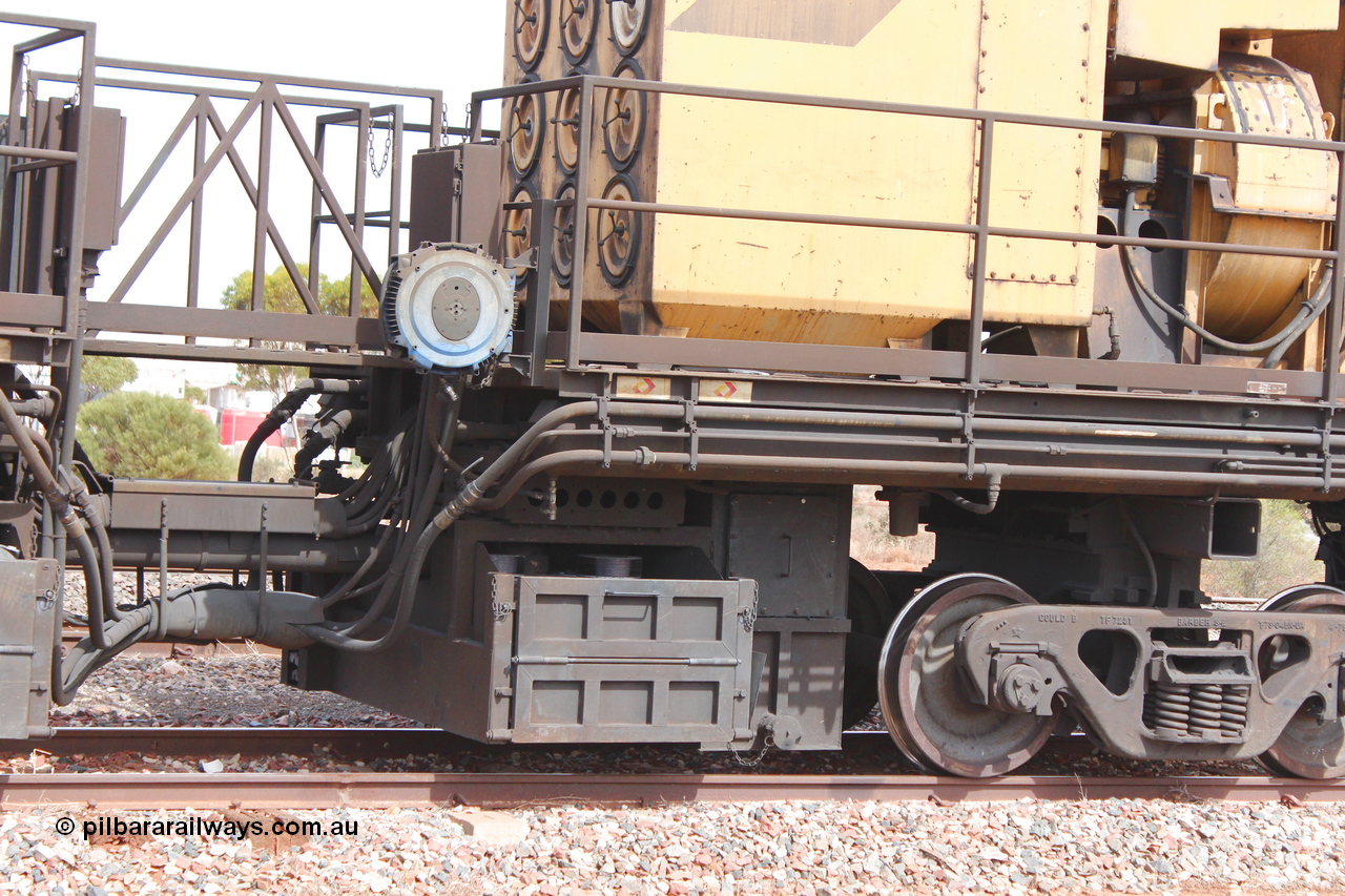 160409 IMG 7188
Parkeston, Aurizon rail grinder MMY type MMY 034, built in the USA by Loram as RG331 ~2004, imported into Australia by Queensland Rail, now Aurizon, in April 2009, detail picture. Peter Donaghy image.
Keywords: Peter-D-Image;MMY-type;MMY034;Loram-USA;RG331;rail-grinder;detail-image;