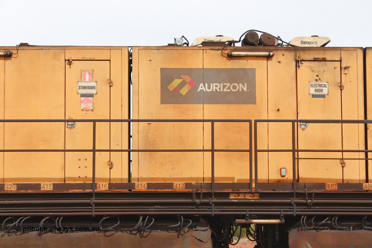 160409 IMG 7212
Parkeston, Aurizon rail grinder MMY type MMY 034, built in the USA by Loram as RG331 ~2004, imported into Australia by Queensland Rail, now Aurizon, in April 2009, detail picture. Peter Donaghy image.
Keywords: Peter-D-Image;MMY-type;MMY034;Loram-USA;RG331;rail-grinder;detail-image;