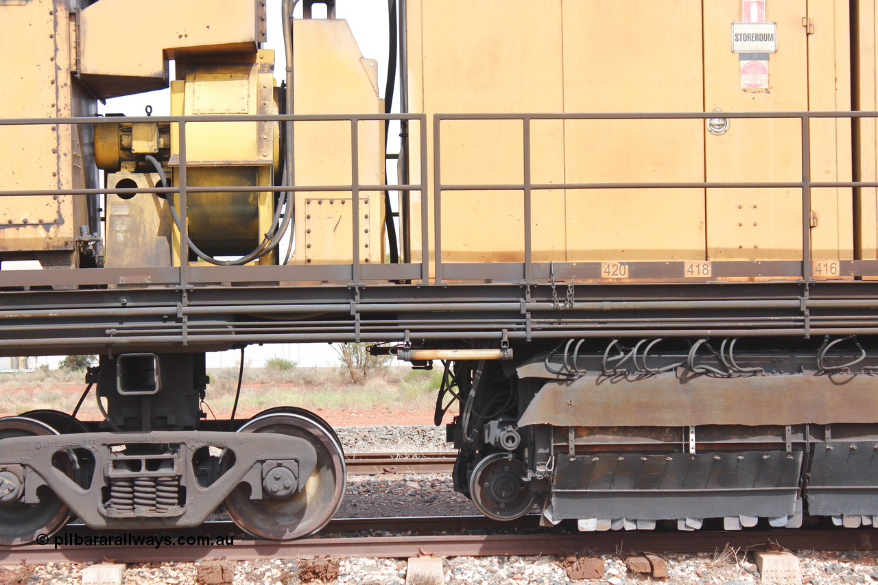 160409 IMG 7213
Parkeston, Aurizon rail grinder MMY type MMY 034, built in the USA by Loram as RG331 ~2004, imported into Australia by Queensland Rail, now Aurizon, in April 2009, detail picture. Peter Donaghy image.
Keywords: Peter-D-Image;MMY-type;MMY034;Loram-USA;RG331;rail-grinder;detail-image;