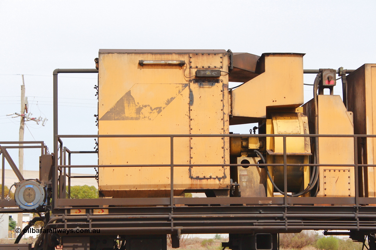 160409 IMG 7216
Parkeston, Aurizon rail grinder MMY type MMY 034, built in the USA by Loram as RG331 ~2004, imported into Australia by Queensland Rail, now Aurizon, in April 2009, detail picture. Peter Donaghy image.
Keywords: Peter-D-Image;MMY-type;MMY034;Loram-USA;RG331;rail-grinder;detail-image;