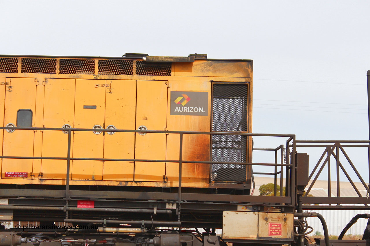 160409 IMG 7223
Parkeston, Aurizon rail grinder MMY type MMY 034, built in the USA by Loram as RG331 ~2004, imported into Australia by Queensland Rail, now Aurizon, in April 2009, detail picture. Peter Donaghy image.
Keywords: Peter-D-Image;MMY-type;MMY034;Loram-USA;RG331;rail-grinder;detail-image;