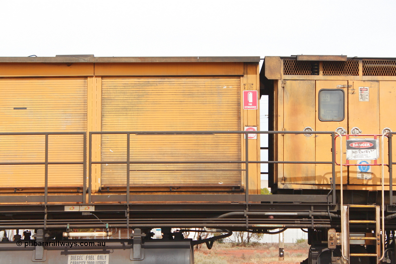 160409 IMG 7228
Parkeston, Aurizon rail grinder MMY type MMY 034, built in the USA by Loram as RG331 ~2004, imported into Australia by Queensland Rail, now Aurizon, in April 2009, detail picture. Peter Donaghy image.
Keywords: Peter-D-Image;MMY-type;MMY034;Loram-USA;RG331;rail-grinder;detail-image;