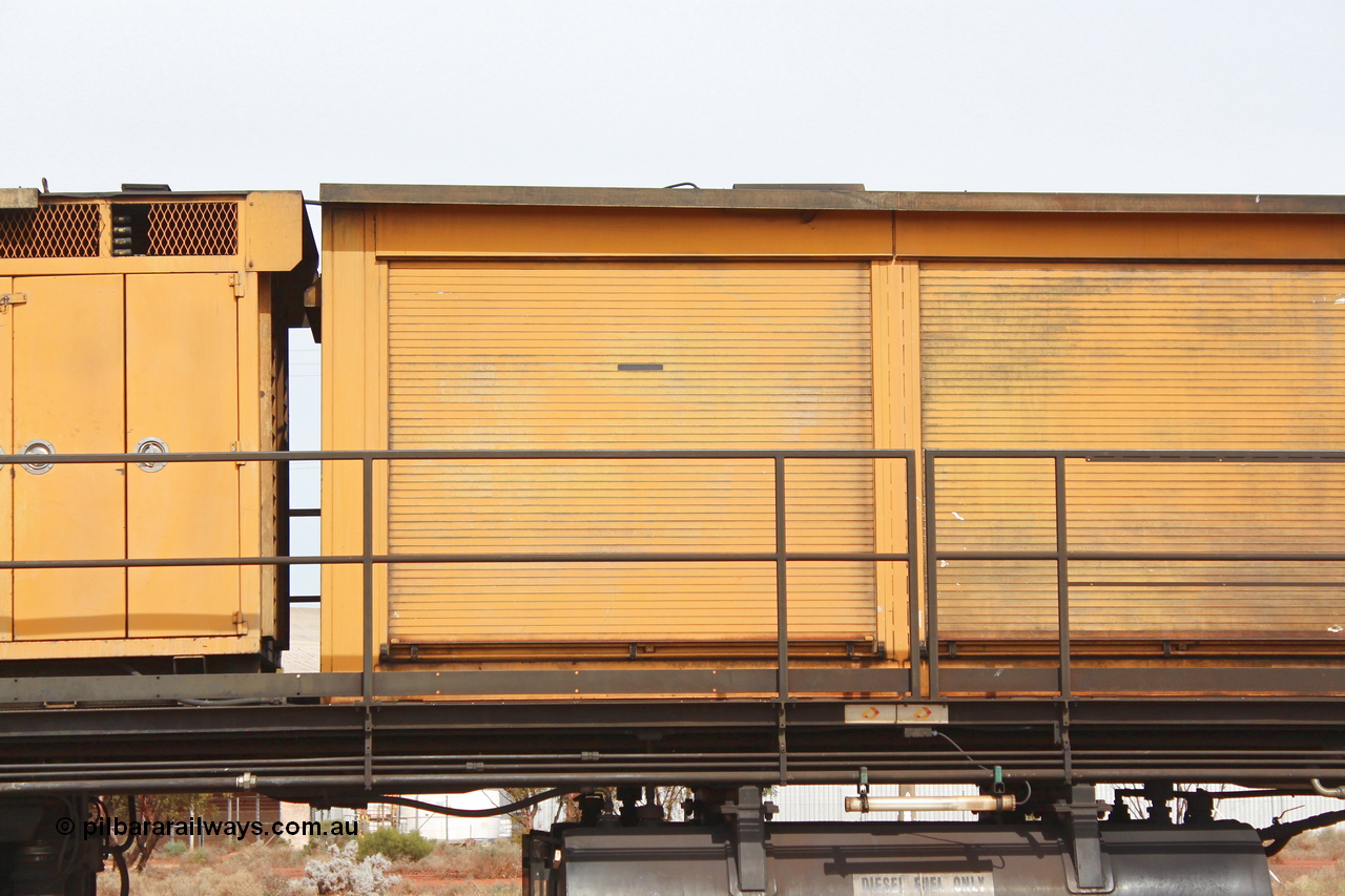 160409 IMG 7230
Parkeston, Aurizon rail grinder MMY type MMY 034, built in the USA by Loram as RG331 ~2004, imported into Australia by Queensland Rail, now Aurizon, in April 2009, detail picture. Peter Donaghy image.
Keywords: Peter-D-Image;MMY-type;MMY034;Loram-USA;RG331;rail-grinder;detail-image;