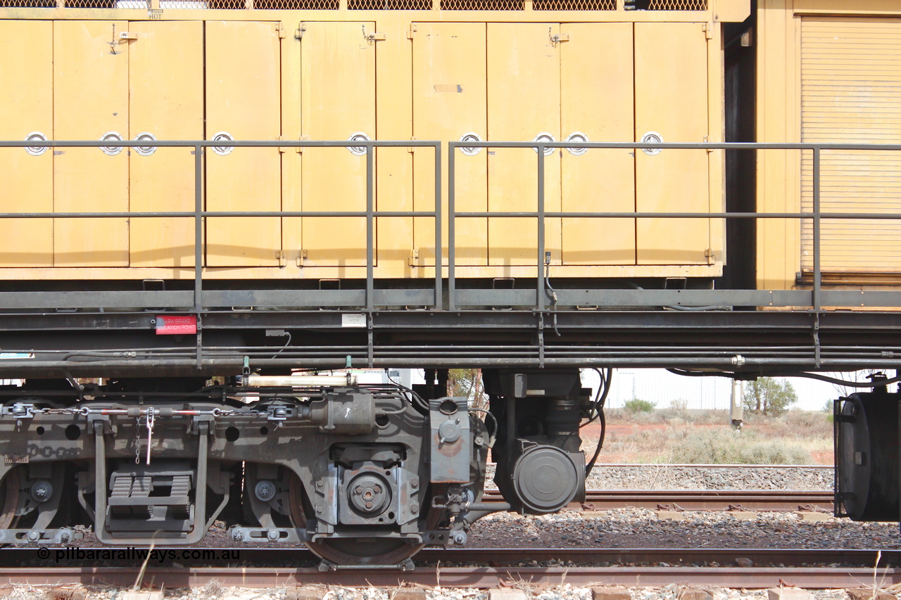 160409 IMG 7231
Parkeston, Aurizon rail grinder MMY type MMY 034, built in the USA by Loram as RG331 ~2004, imported into Australia by Queensland Rail, now Aurizon, in April 2009, detail picture. Peter Donaghy image.
Keywords: Peter-D-Image;MMY-type;MMY034;Loram-USA;RG331;rail-grinder;detail-image;