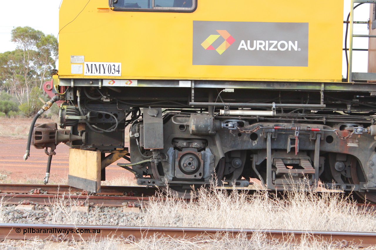 160412 IMG 7333
Parkeston, Aurizon rail grinder MMY type MMY 034, built in the USA by Loram as RG331 ~2004, imported into Australia by Queensland Rail, now Aurizon, in April 2009, detail picture. Peter Donaghy image.
Keywords: Peter-D-Image;MMY-type;MMY034;Loram-USA;RG331;rail-grinder;detail-image;