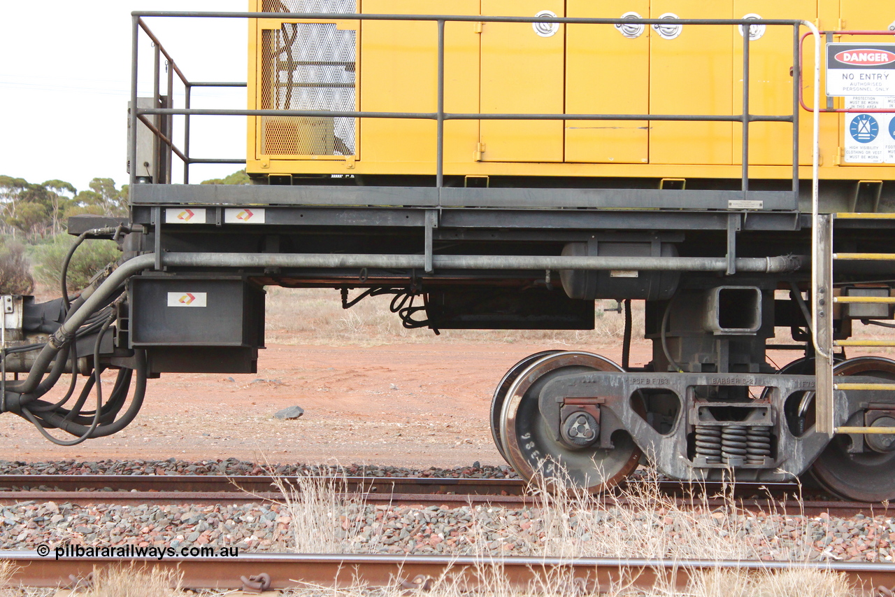 160412 IMG 7373
Parkeston, Aurizon rail grinder MMY type MMY 034, built in the USA by Loram as RG331 ~2004, imported into Australia by Queensland Rail, now Aurizon, in April 2009, detail picture. Peter Donaghy image.
Keywords: Peter-D-Image;MMY-type;MMY034;Loram-USA;RG331;rail-grinder;detail-image;