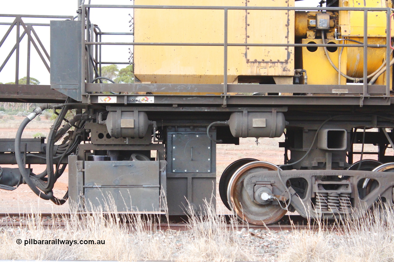 160412 IMG 7387
Parkeston, Aurizon rail grinder MMY type MMY 034, built in the USA by Loram as RG331 ~2004, imported into Australia by Queensland Rail, now Aurizon, in April 2009, detail picture. Peter Donaghy image.
Keywords: Peter-D-Image;MMY-type;MMY034;Loram-USA;RG331;rail-grinder;detail-image;