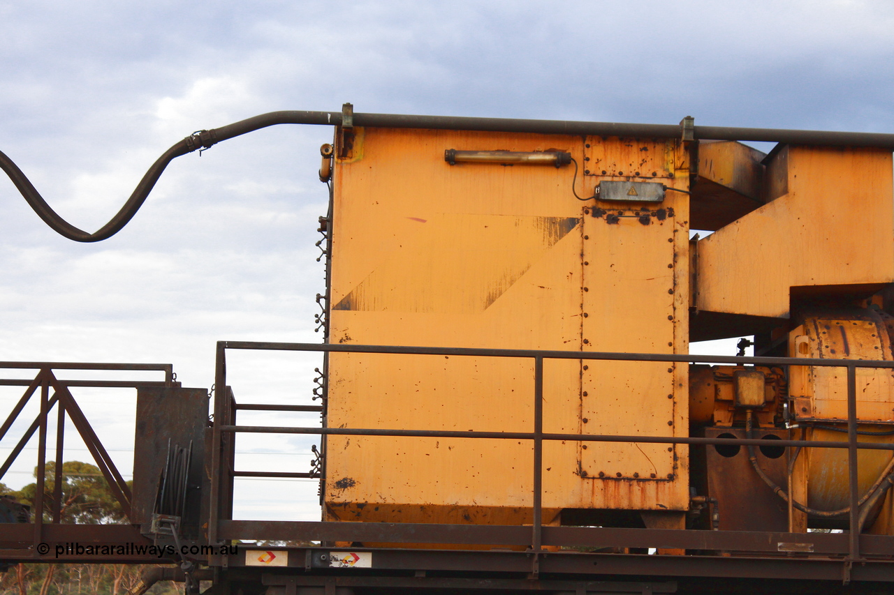 160412 IMG 7400
Parkeston, Aurizon rail grinder MMY type MMY 034, built in the USA by Loram as RG331 ~2004, imported into Australia by Queensland Rail, now Aurizon, in April 2009, detail picture. Peter Donaghy image.
Keywords: Peter-D-Image;MMY-type;MMY034;Loram-USA;RG331;rail-grinder;detail-image;