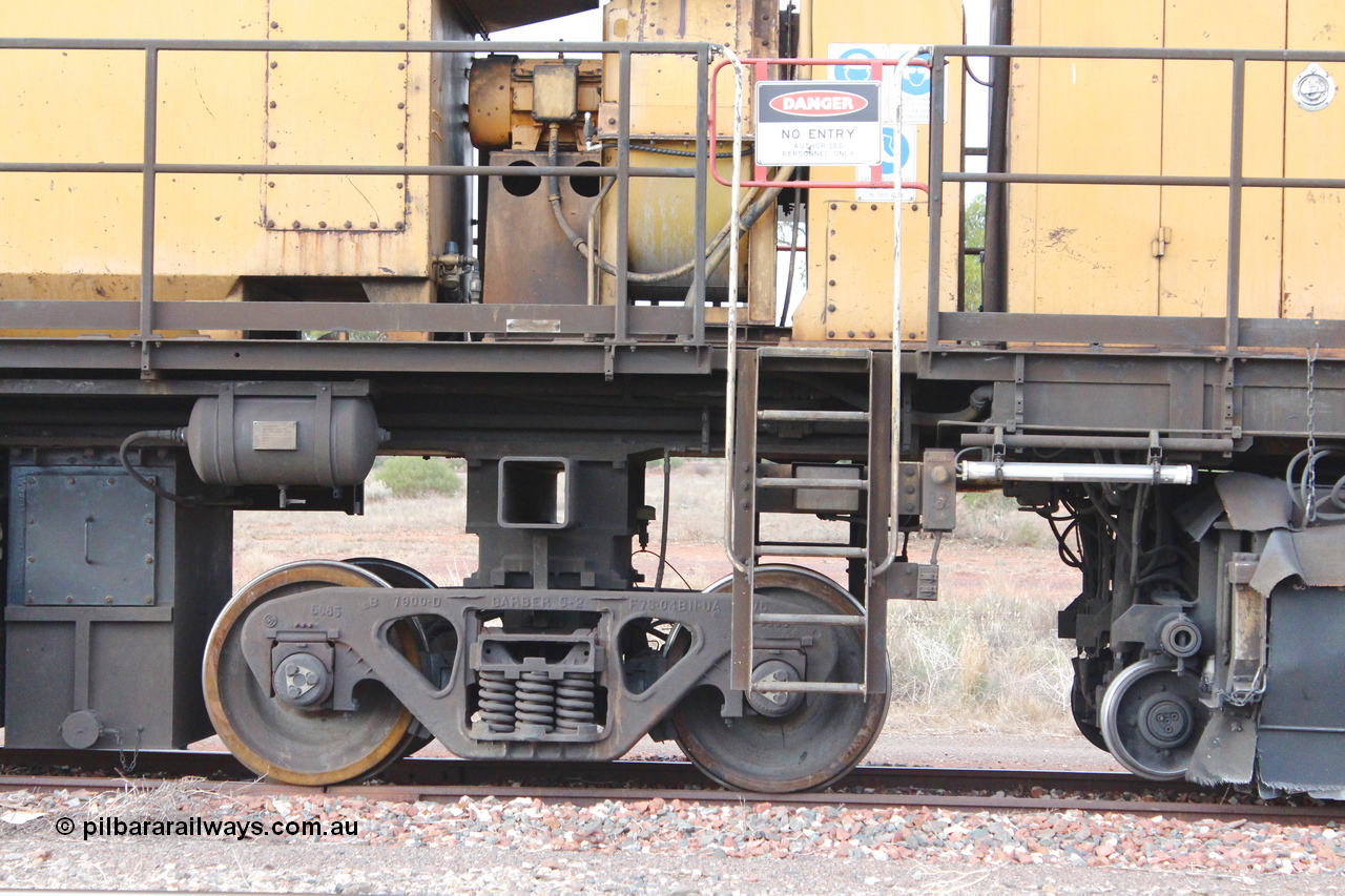 160412 IMG 7401
Parkeston, Aurizon rail grinder MMY type MMY 034, built in the USA by Loram as RG331 ~2004, imported into Australia by Queensland Rail, now Aurizon, in April 2009, detail picture. Peter Donaghy image.
Keywords: Peter-D-Image;MMY-type;MMY034;Loram-USA;RG331;rail-grinder;detail-image;