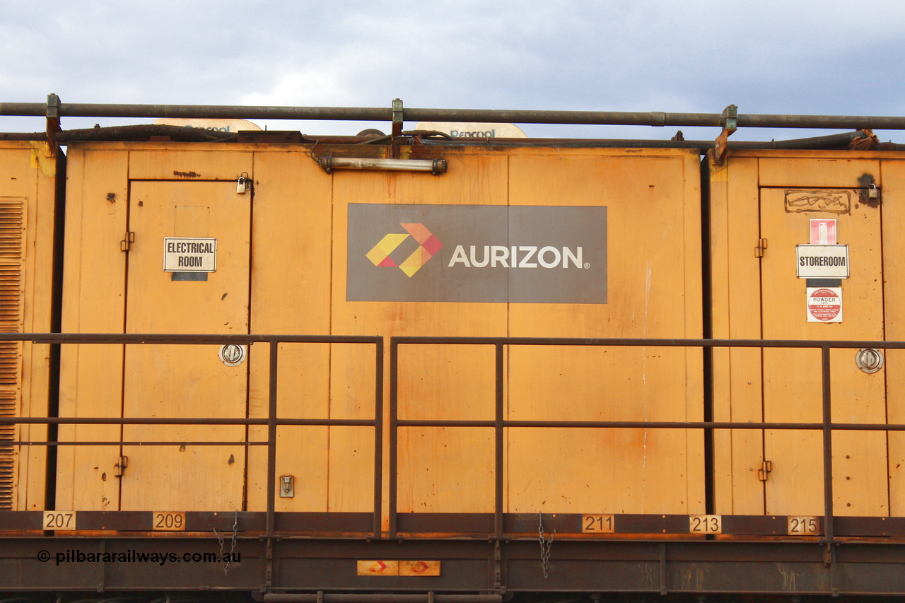 160412 IMG 7406
Parkeston, Aurizon rail grinder MMY type MMY 034, built in the USA by Loram as RG331 ~2004, imported into Australia by Queensland Rail, now Aurizon, in April 2009, detail picture. Peter Donaghy image.
Keywords: Peter-D-Image;MMY-type;MMY034;Loram-USA;RG331;rail-grinder;detail-image;