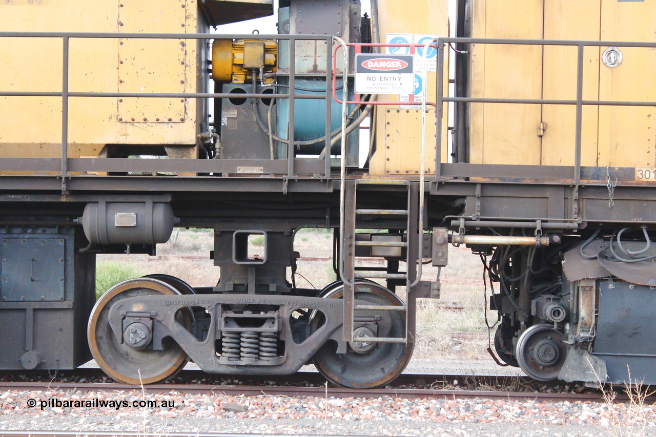 160412 IMG 7415
Parkeston, Aurizon rail grinder MMY type MMY 034, built in the USA by Loram as RG331 ~2004, imported into Australia by Queensland Rail, now Aurizon, in April 2009, detail picture. Peter Donaghy image.
Keywords: Peter-D-Image;MMY-type;MMY034;Loram-USA;RG331;rail-grinder;detail-image;