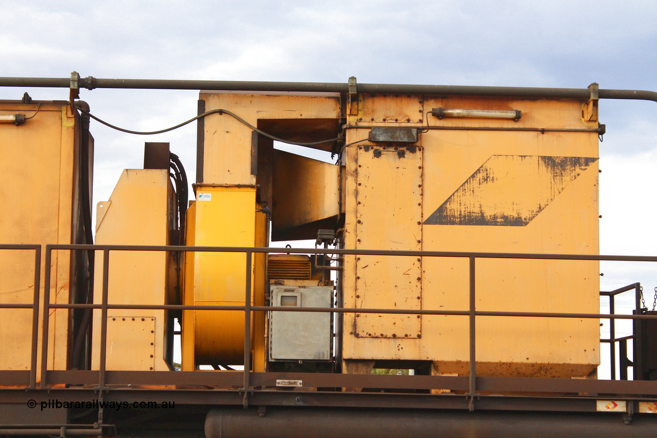 160412 IMG 7424
Parkeston, Aurizon rail grinder MMY type MMY 034, built in the USA by Loram as RG331 ~2004, imported into Australia by Queensland Rail, now Aurizon, in April 2009, detail picture. Peter Donaghy image.
Keywords: Peter-D-Image;MMY-type;MMY034;Loram-USA;RG331;rail-grinder;detail-image;