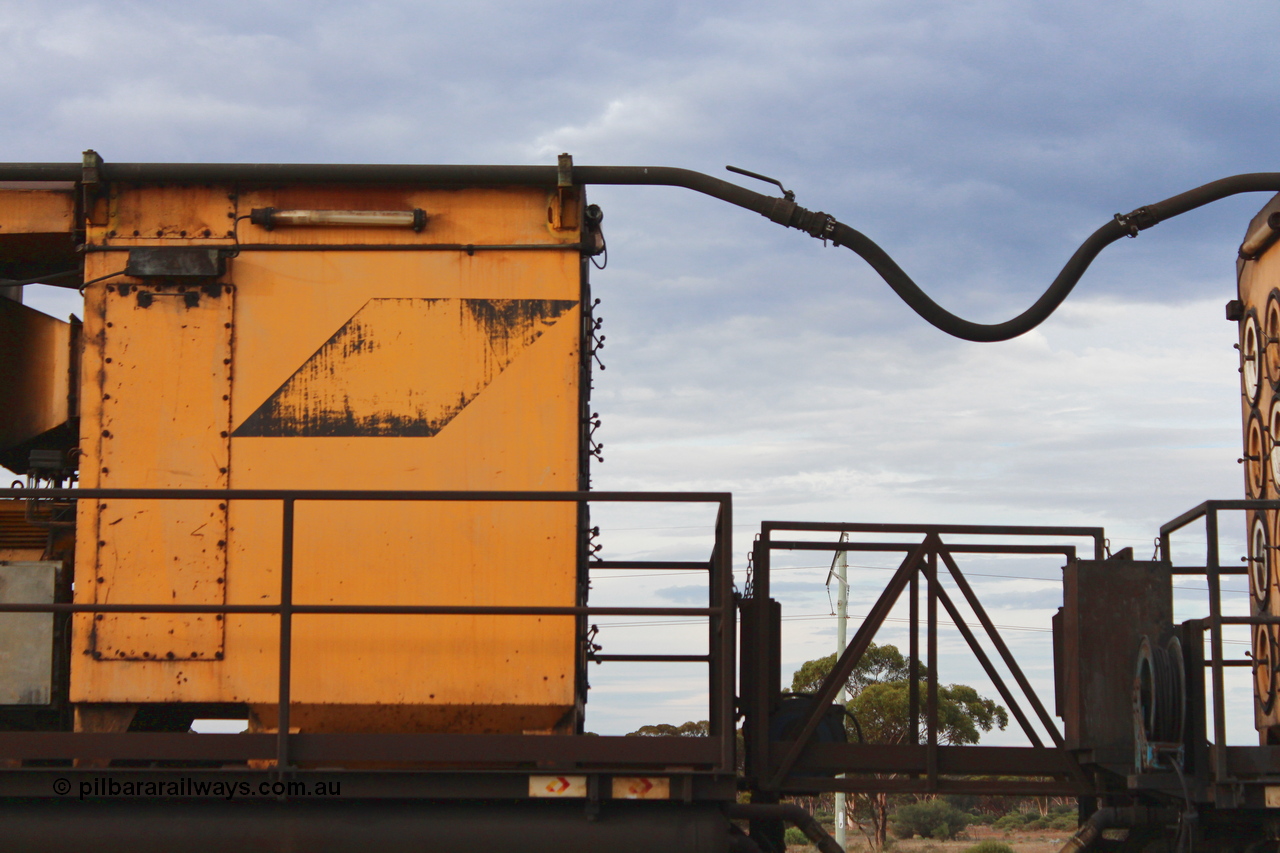 160412 IMG 7426
Parkeston, Aurizon rail grinder MMY type MMY 034, built in the USA by Loram as RG331 ~2004, imported into Australia by Queensland Rail, now Aurizon, in April 2009, detail picture. Peter Donaghy image.
Keywords: Peter-D-Image;MMY-type;MMY034;Loram-USA;RG331;rail-grinder;detail-image;