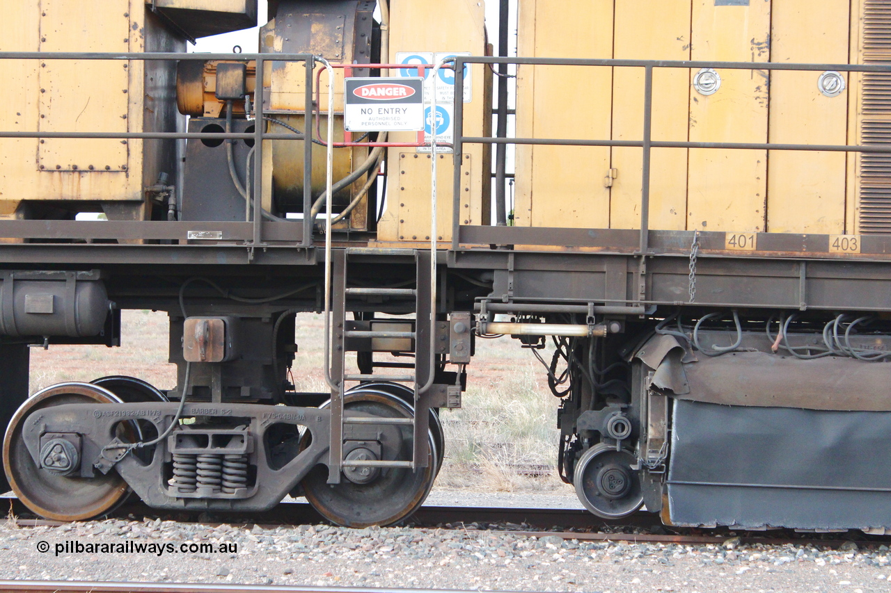 160412 IMG 7429
Parkeston, Aurizon rail grinder MMY type MMY 034, built in the USA by Loram as RG331 ~2004, imported into Australia by Queensland Rail, now Aurizon, in April 2009, detail picture. Peter Donaghy image.
Keywords: Peter-D-Image;MMY-type;MMY034;Loram-USA;RG331;rail-grinder;detail-image;