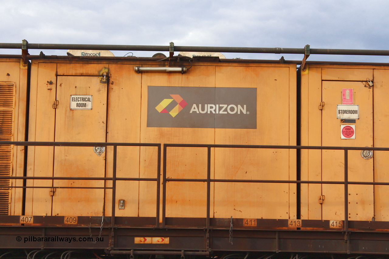 160412 IMG 7434
Parkeston, Aurizon rail grinder MMY type MMY 034, built in the USA by Loram as RG331 ~2004, imported into Australia by Queensland Rail, now Aurizon, in April 2009, detail picture. Peter Donaghy image.
Keywords: Peter-D-Image;MMY-type;MMY034;Loram-USA;RG331;rail-grinder;detail-image;