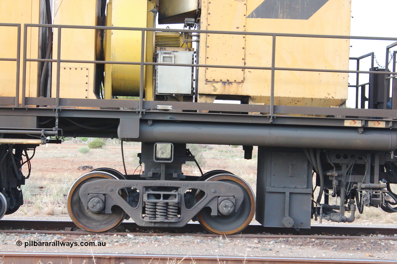 160412 IMG 7437
Parkeston, Aurizon rail grinder MMY type MMY 034, built in the USA by Loram as RG331 ~2004, imported into Australia by Queensland Rail, now Aurizon, in April 2009, detail picture. Peter Donaghy image.
Keywords: Peter-D-Image;MMY-type;MMY034;Loram-USA;RG331;rail-grinder;detail-image;