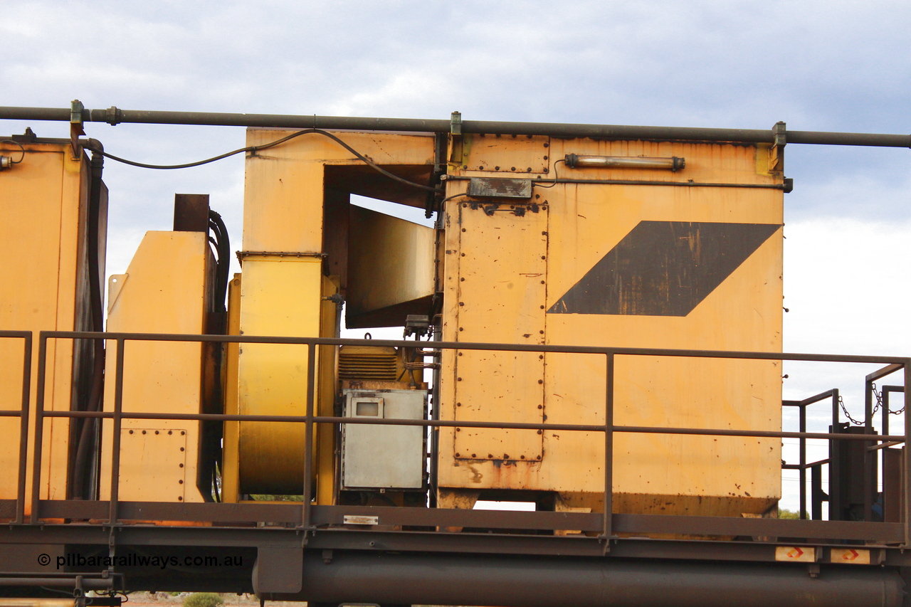 160412 IMG 7438
Parkeston, Aurizon rail grinder MMY type MMY 034, built in the USA by Loram as RG331 ~2004, imported into Australia by Queensland Rail, now Aurizon, in April 2009, detail picture. Peter Donaghy image.
Keywords: Peter-D-Image;MMY-type;MMY034;Loram-USA;RG331;rail-grinder;detail-image;