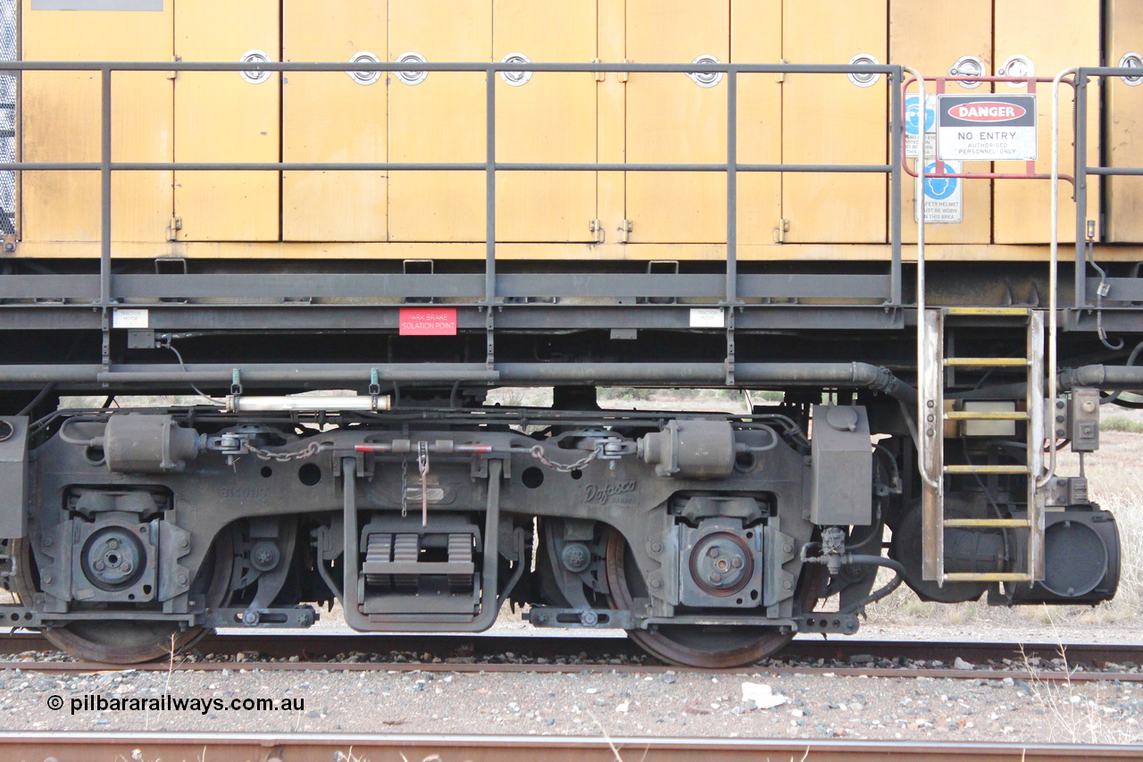 160412 IMG 7443
Parkeston, Aurizon rail grinder MMY type MMY 034, built in the USA by Loram as RG331 ~2004, imported into Australia by Queensland Rail, now Aurizon, in April 2009, detail picture. Peter Donaghy image.
Keywords: Peter-D-Image;MMY-type;MMY034;Loram-USA;RG331;rail-grinder;detail-image;