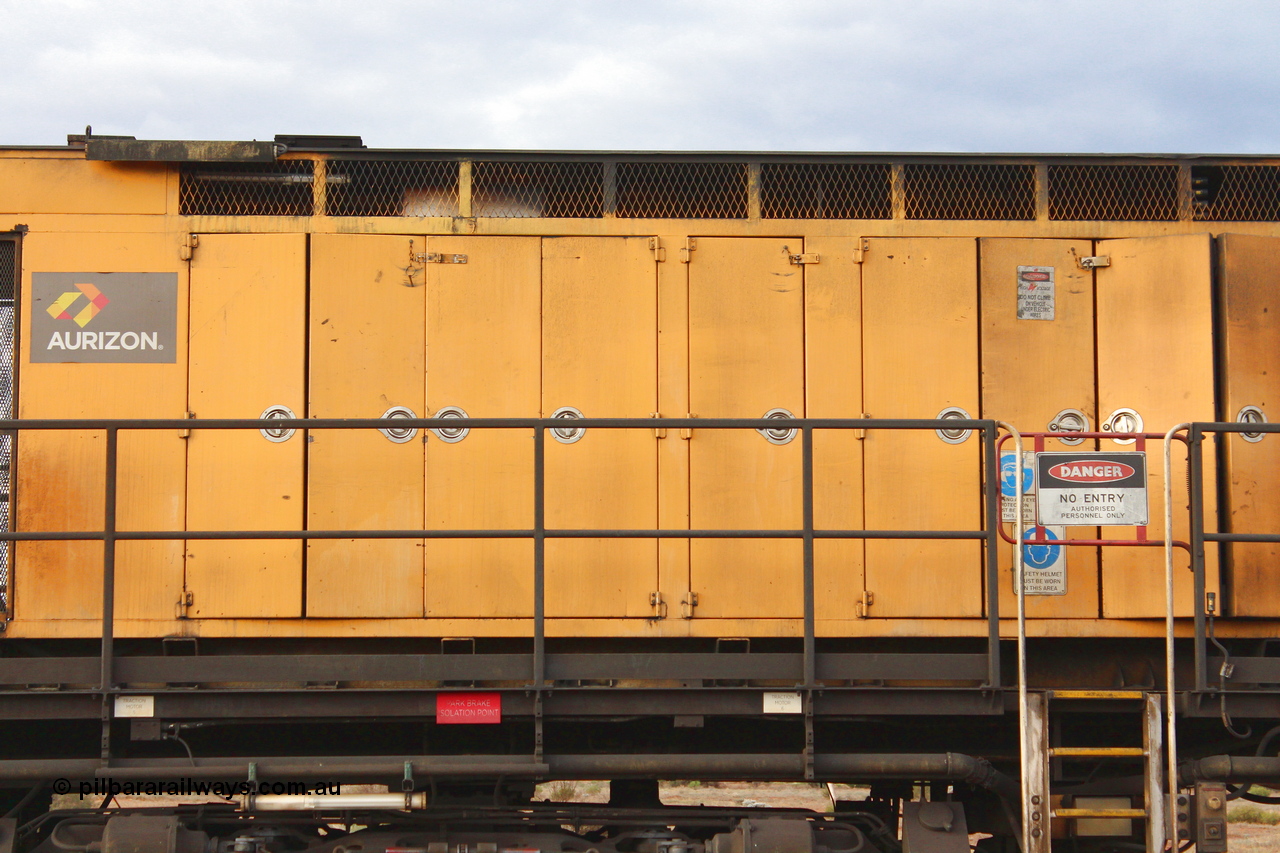 160412 IMG 7444
Parkeston, Aurizon rail grinder MMY type MMY 034, built in the USA by Loram as RG331 ~2004, imported into Australia by Queensland Rail, now Aurizon, in April 2009, detail picture. Peter Donaghy image.
Keywords: Peter-D-Image;MMY-type;MMY034;Loram-USA;RG331;rail-grinder;detail-image;