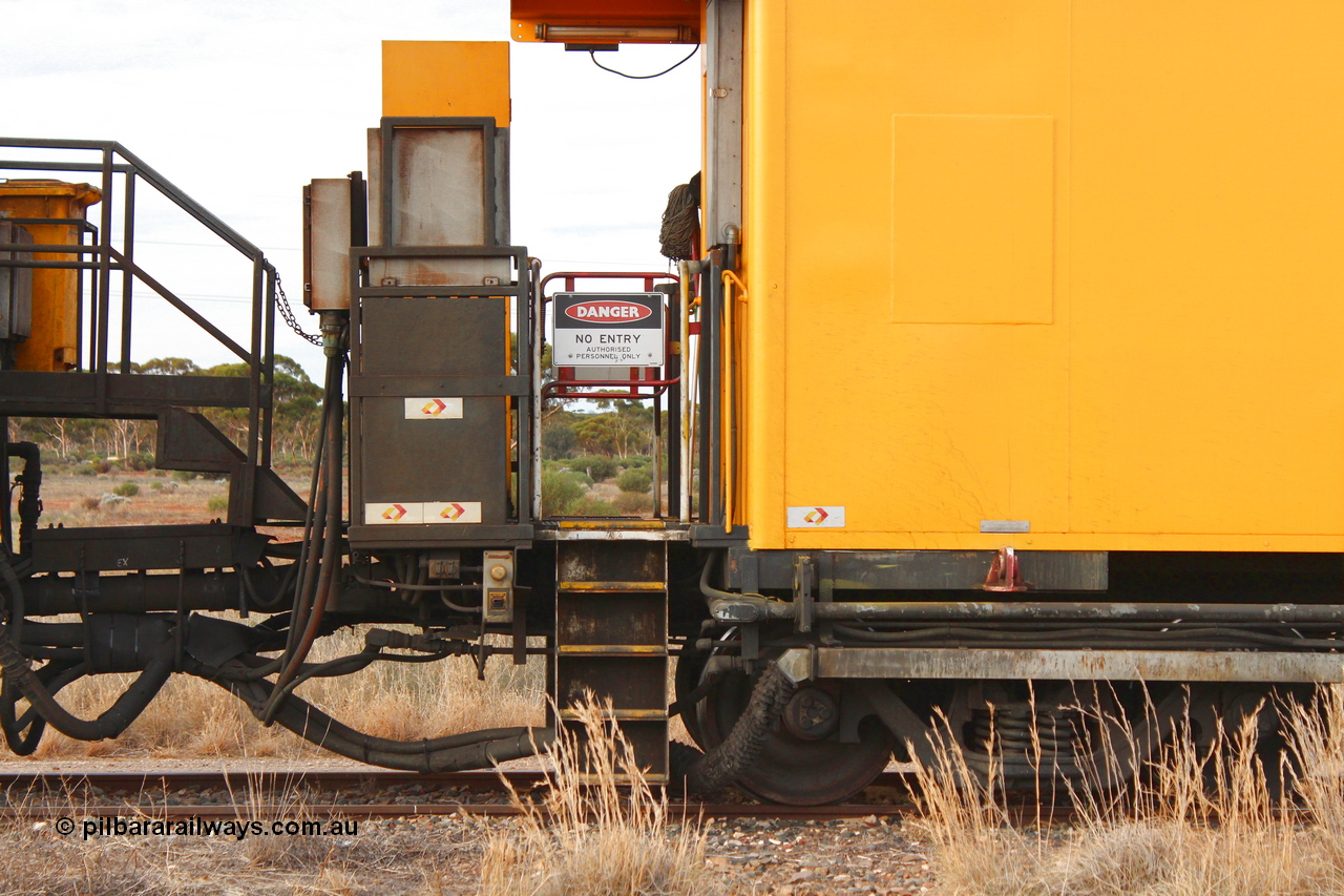 160412 IMG 7455
Parkeston, Aurizon rail grinder MMY type MMY 034, built in the USA by Loram as RG331 ~2004, imported into Australia by Queensland Rail, now Aurizon, in April 2009, detail picture. Peter Donaghy image.
Keywords: Peter-D-Image;MMY-type;MMY034;Loram-USA;RG331;rail-grinder;detail-image;