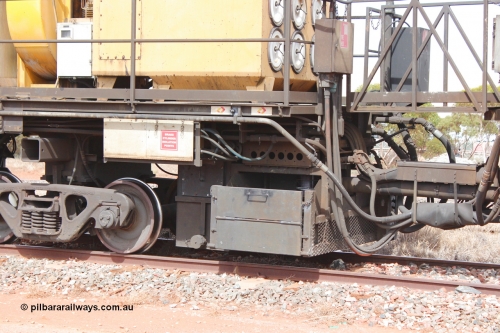 160409 IMG 7148
Parkeston, Aurizon rail grinder MMY type MMY 034, built in the USA by Loram as RG331 ~2004, imported into Australia by Queensland Rail, now Aurizon, in April 2009, detail picture. Peter Donaghy image.
Keywords: Peter-D-Image;MMY-type;MMY034;Loram-USA;RG331;rail-grinder;detail-image;