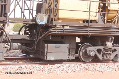 160409 IMG 7168
Parkeston, Aurizon rail grinder MMY type MMY 034, built in the USA by Loram as RG331 ~2004, imported into Australia by Queensland Rail, now Aurizon, in April 2009, detail picture. Peter Donaghy image.
Keywords: Peter-D-Image;MMY-type;MMY034;Loram-USA;RG331;rail-grinder;detail-image;