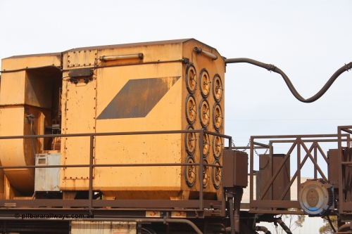 160409 IMG 7174
Parkeston, Aurizon rail grinder MMY type MMY 034, built in the USA by Loram as RG331 ~2004, imported into Australia by Queensland Rail, now Aurizon, in April 2009, detail picture. Peter Donaghy image.
Keywords: Peter-D-Image;MMY-type;MMY034;Loram-USA;RG331;rail-grinder;detail-image;