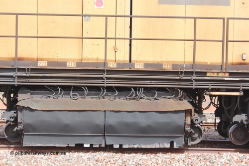 160409 IMG 7181
Parkeston, Aurizon rail grinder MMY type MMY 034, built in the USA by Loram as RG331 ~2004, imported into Australia by Queensland Rail, now Aurizon, in April 2009, detail picture. Peter Donaghy image.
Keywords: Peter-D-Image;MMY-type;MMY034;Loram-USA;RG331;rail-grinder;detail-image;