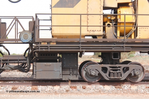 160409 IMG 7200
Parkeston, Aurizon rail grinder MMY type MMY 034, built in the USA by Loram as RG331 ~2004, imported into Australia by Queensland Rail, now Aurizon, in April 2009, detail picture. Peter Donaghy image.
Keywords: Peter-D-Image;MMY-type;MMY034;Loram-USA;RG331;rail-grinder;detail-image;
