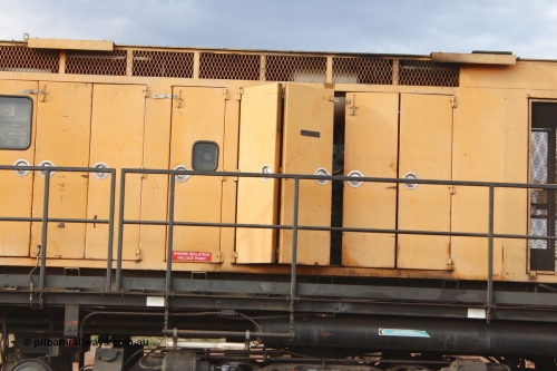 160412 IMG 7342
Parkeston, Aurizon rail grinder MMY type MMY 034, built in the USA by Loram as RG331 ~2004, imported into Australia by Queensland Rail, now Aurizon, in April 2009, detail picture. Peter Donaghy image.
Keywords: Peter-D-Image;MMY-type;MMY034;Loram-USA;RG331;rail-grinder;detail-image;