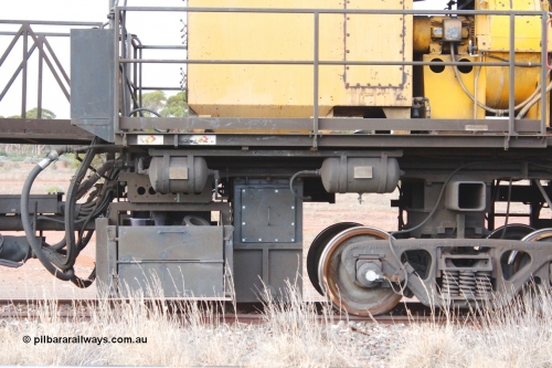 160412 IMG 7387
Parkeston, Aurizon rail grinder MMY type MMY 034, built in the USA by Loram as RG331 ~2004, imported into Australia by Queensland Rail, now Aurizon, in April 2009, detail picture. Peter Donaghy image.
Keywords: Peter-D-Image;MMY-type;MMY034;Loram-USA;RG331;rail-grinder;detail-image;