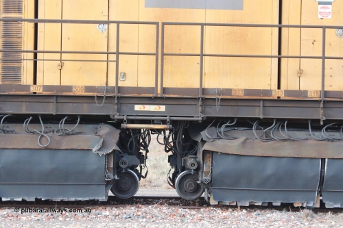 160412 IMG 7419
Parkeston, Aurizon rail grinder MMY type MMY 034, built in the USA by Loram as RG331 ~2004, imported into Australia by Queensland Rail, now Aurizon, in April 2009, detail picture. Peter Donaghy image.
Keywords: Peter-D-Image;MMY-type;MMY034;Loram-USA;RG331;rail-grinder;detail-image;