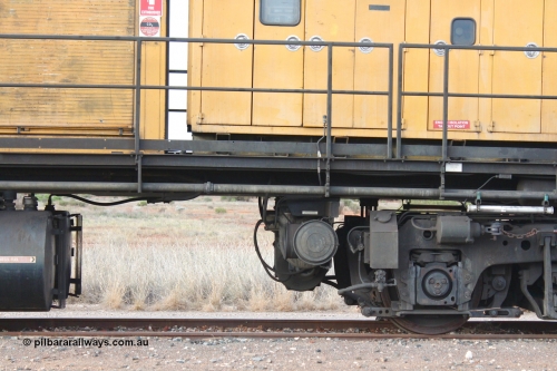 160412 IMG 7450
Parkeston, Aurizon rail grinder MMY type MMY 034, built in the USA by Loram as RG331 ~2004, imported into Australia by Queensland Rail, now Aurizon, in April 2009, detail picture. Peter Donaghy image.
Keywords: Peter-D-Image;MMY-type;MMY034;Loram-USA;RG331;rail-grinder;detail-image;