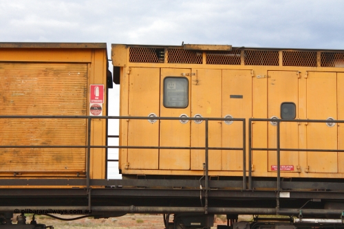 160412 IMG 7451
Parkeston, Aurizon rail grinder MMY type MMY 034, built in the USA by Loram as RG331 ~2004, imported into Australia by Queensland Rail, now Aurizon, in April 2009, detail picture. Peter Donaghy image.
Keywords: Peter-D-Image;MMY-type;MMY034;Loram-USA;RG331;rail-grinder;detail-image;