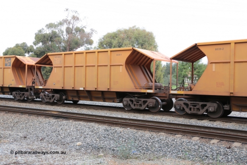 140601 4447
Woodbridge, empty Carina bound iron ore train #1035, CFCLA leased CHEY type waggon CHEY 8039-1 part of a pair of 120 sets built by Bluebird Rail Operations SA in 2011-12. June 1, 2014.
Keywords: CHEY-type;CHEY8039;Bluebird-Rail-Operations-SA;2011/120-39;