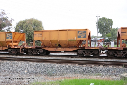 140601 4476
Woodbridge, empty Carina bound iron ore train #1035, CFCLA leased CHCH type waggon CHCH 7635 these waggons were rebuilt between 2010 and 2012 by Bluebird Rail Operations SA from former Goldsworthy Mining hopper waggons originally built by Tomlinson WA and Scotts of Ipswich Qld back in the 60's to early 80's. June 1, 2014.
Keywords: CHCH-type;CHCH7635;Bluebird-Rail-Operations-SA;2010/201-35;