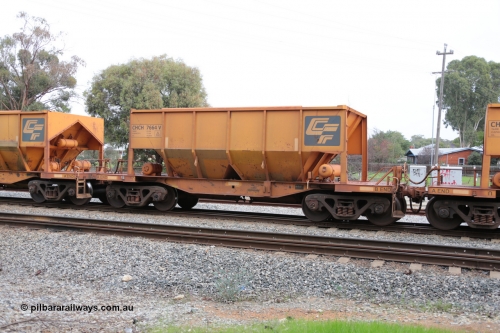 140601 4486
Woodbridge, empty Carina bound iron ore train #1035, CFCLA leased CHCH type waggon CHCH 7664 these waggons were rebuilt between 2010 and 2012 by Bluebird Rail Operations SA from former Goldsworthy Mining hopper waggons originally built by Tomlinson WA and Scotts of Ipswich Qld back in the 60's to early 80's. June 1, 2014.
Keywords: CHCH-type;CHCH7664;Bluebird-Rail-Operations-SA;2010/201-64;