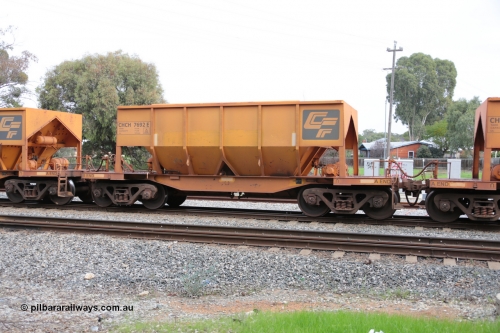 140601 4497
Woodbridge, empty Carina bound iron ore train #1035, CFCLA leased CHCH type waggon CHCH 7692 these waggons were rebuilt between 2010 and 2012 by Bluebird Rail Operations SA from former Goldsworthy Mining hopper waggons originally built by Tomlinson WA and Scotts of Ipswich Qld back in the 60's to early 80's. June 1, 2014.
Keywords: CHCH-type;CHCH7692;Bluebird-Rail-Operations-SA;2010/201-92;