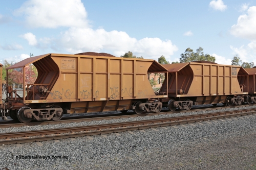 140601 4611
Midland, loaded iron ore train #1030 heading to Kwinana, CFCLA leased CHEY type waggon CHEY 8001 one pair of 120 bar coupled pairs built by Bluebird Rail Operations SA in 2011-12. June 1, 2014.
Keywords: CHEY-type;CHEY8001;Bluebird-Rail-Operations-SA;2011/120-1;