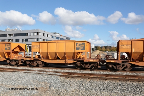 140601 4670
Midland, loaded iron ore train #1030 heading to Kwinana, CFCLA leased CHCH type waggon CHCH 7663 these waggons were rebuilt between 2010 and 2012 by Bluebird Rail Operations SA from former Goldsworthy Mining hopper waggons originally built by Tomlinson WA and Scotts of Ipswich Qld back in the 60's to early 80's. June 1, 2014.
Keywords: CHCH-type;CHCH7663;Bluebird-Rail-Operations-SA;2010/201-63;