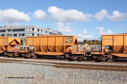 140601 4671
Midland, loaded iron ore train #1030 heading to Kwinana, CFCLA leased CHCH type waggon CHCH 7793 these waggons were rebuilt between 2010 and 2012 by Bluebird Rail Operations SA from former Goldsworthy Mining hopper waggons originally built by Tomlinson WA and Scotts of Ipswich Qld back in the 60's to early 80's. June 1, 2014.
Keywords: CHCH-type;CHCH7793;Bluebird-Rail-Operations-SA;2010/201-793;