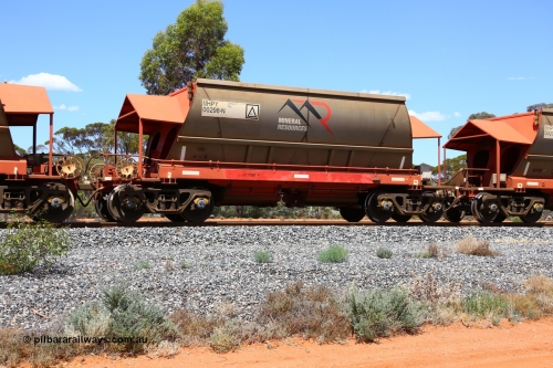 190107 0553
Binduli, on empty Mineral Resources Ltd iron ore train service from Esperance to Koolyanobbing 2034 with MRL's MHPY type iron ore waggon MHPY 00298 built by CSR Yangtze Co China serial 2014/382-298 in 2014 as a batch of 382 units, these bottom discharge hopper waggons are operated in 'married' pairs.
Keywords: MHPY-type;MHPY00298;2014/382-298;CSR-Yangtze-Rolling-Stock-Co-China;